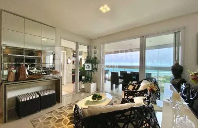 Apartamento no guarujá, enseada, 3 quartos, sala para 3 ambientes e varanda gourmet - mercuri imóveis - imobiliária no guarujá