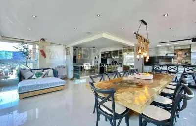 Apartamento no guarujá, enseada, 3 quartos, sala integrada e varanda gourmet - mercuri imóveis - imobiliária no guarujá