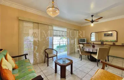 Apartamento no guarujá, enseada, 2 quartos, sala para 2 ambientes e sacada - mercuri imóveis - imobiliária no guarujá