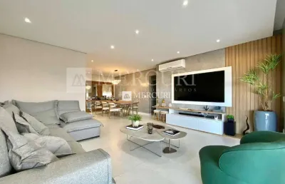 Apartamento no guarujá, enseada, 4 quartos, sala para 3 ambientes e varanda gourmet - mercuri imóveis - imobiliária no guarujá