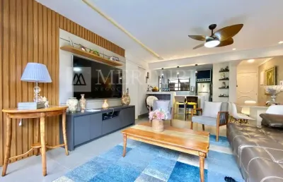Apartamento no guarujá, enseada, 3 quartos, sala para 2 ambientes e sacada - mercuri imóveis - imobiliária no guarujá