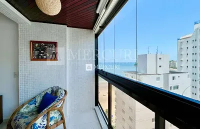 Apartamento no guarujá, astúrias, com vista mar, 3 quartos.