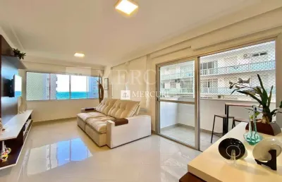 Apartamento reformado na praia das pitangueiras, guarujá - vista para o mar