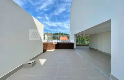 Cobertura duplex no guarujá, pitangueiras, com espaço gourmet, 3 quartos.