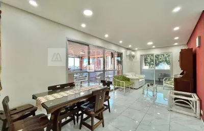 Cobertura no guarujá, enseada, 4 quartos e espaço gourmet com churrasqueira com vista para o mar - mercuri imóveis - imobiliária no guarujá