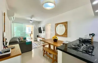 Apartamento no guarujá, pitangueiras, com varanda gourmet, com 2 quartos.