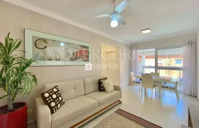 Apartamento no guarujá, enseada, 2 quartos, sala para 2 ambientes com varanda e espaço gourmet - mercuri imóveis - imobiliária no guarujá