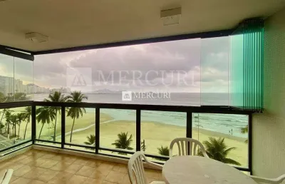 Apartamento no guarujá, enseada, frente mar com 3 quartos.