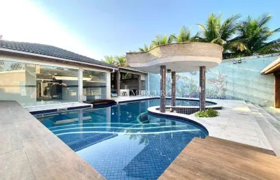 Casa com piscina, 7 quartos (7 suítes) à venda, 414 m² por r$ 3.000.000 - balneário praia do pernambuco - guarujá/sp - imobiliária mercuri