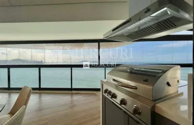 Apartamento no guarujá, astúrias, frente mar com piscina privativa, 4 suítes, mercuri imóveis guarujá.