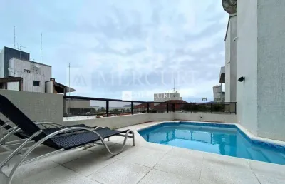 Cobertura duplex no guarujá, enseada com piscina privativa e 3 quartos.