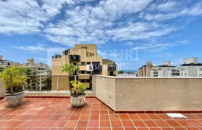 Cobertura no guarujá, enseada, 3 quartos, sala para 2 ambientes e sacada com vista para o mar - mercuri imóveis - imobiliária no guarujá