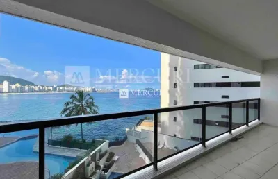 Apartamento no guarujá, astúrias, frente mar, 3 suítes, mercuri imóveis guarujá.