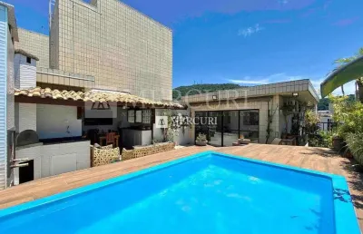 Cobertura no guarujá, enseada, com vista mar, com 3 quartos.