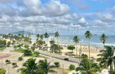 Apartamento no guarujá, enseada, com vista total para o mar- mercuri imóveis - imobiliária no guarujá