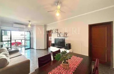 Apartamento no guarujá, enseada, 3 quartos com vista parcial.