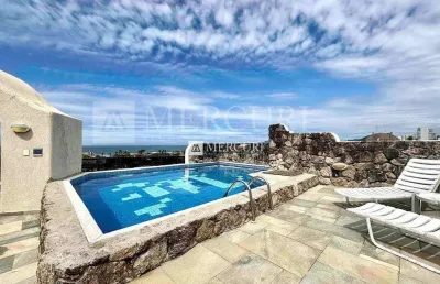Cobertura no guarujá, enseada, duplex,  com vista mar, 4 suítes e piscina privativa - mercuri imóveis - imobiliária no guarujá