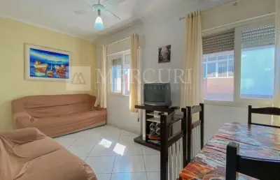 Apartamento no guarujá, enseada, 1 quarto e sala para 2 ambientes - mercuri imóveis - imobiliária no guarujá