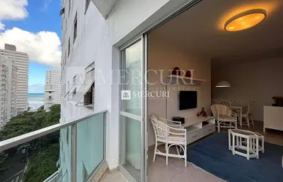 Apartamento no guarujá, pitangueiras, com sacada e 3 quartos