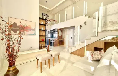 Apartamento duplex no guarujá, enseada, mobiliado com 3 suítes.