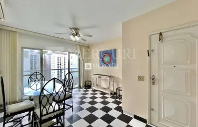 Apartamento no guarujá, praia das pitangueiras, 2 quartos mobiliados.