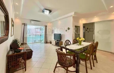 Apartamento no guarujá, enseada, amplo com sacada e 3 quartos