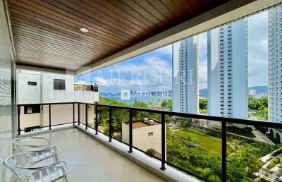 Apartamento com vista para o mar e excelente lazer na enseada, guarujá