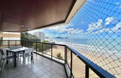 Apartamento no guarujá, jardim astúrias, vista mar, 4 quartos