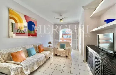 Apartamento no guarujá, enseada, vista livre com churrasqueira privativa, próximo à praia