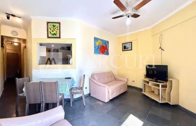 Apartamento no guarujá, enseada, com sacada, prédio com lazer