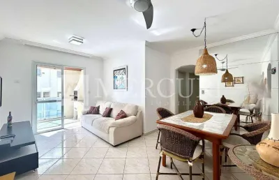 Apartamento no guarujá, astúrias, região das galhetas, com 3 dormitórios e vista para o mar e varanda gourmet- mercuri imóveis- imobiliária no guarujá