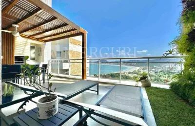 Cobertura no guarujá, vista mar, condomínio verdemar, 4 suítes, 4 vagas, piscina e churrasqueira. estuda permuta - mercuri imóveis guarujá