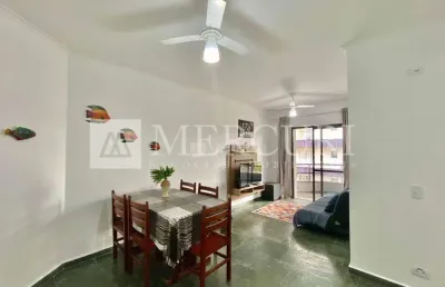 Apartamento no guarujá, tombo, 2 quartos sendo 1 suíte, vista para o mar e lazer no prédio