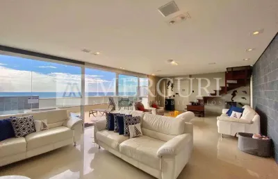 Cobertura no guarujá, sorocutuba, com vista mar, 4 suítes, mercuri imóveis guarujá.