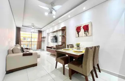 Apartamento no guarujá, enseada, 2 quartos + dependência - mercuri imóveis - imobiliária no guarujá
