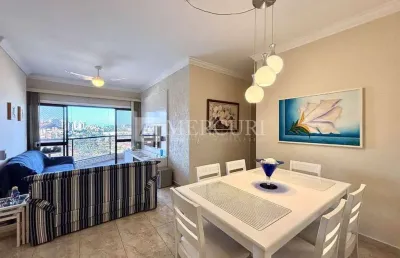 Apartamento no guarujá, enseada, 3 quartos, 50 metros da praia e lazer completo - mercuri imóveis - imobiliária no guarujá