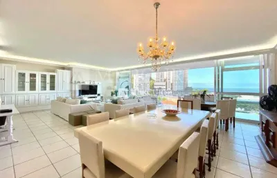 Apartamento no guarujá, enseada, 4 quartos, sala para 3 ambientes e sacada vista para o mar - mercuri imóveis - imobiliária no guarujá