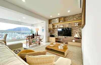 Apartamento no guarujá, enseada, 3 quartos, sala para 2 ambientes e varanda gourmet - mercuri imóveis - imobiliária no guarujá
