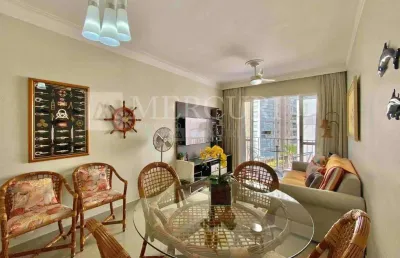 Apartamento no guarujá, enseada, 1 quartos, sala para 2 ambientes e sacada com vista para o mar - mercuri imóveis - imobiliária no guarujá