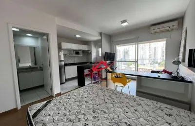 Apartamento com 1 dormitório, 36 m² - venda por r$ 500.000,00 ou aluguel por r$ 5.161,10/mês - brooklin - são paulo/sp