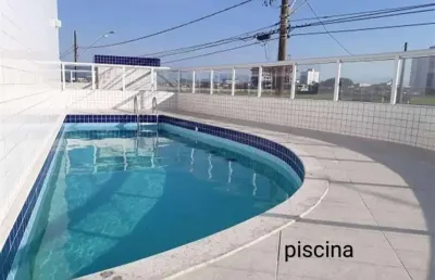 Apartamento com vista mar e varanda gourmet com 2 dormitórios à venda no bairro guilhermina em praia grande/sp