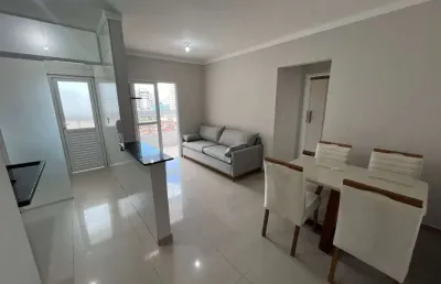 Apartamento mobiliado com varanda gourmet com 1 dormitório à venda, 43 m² por r$ 315.000 - mirim - praia grande/sp