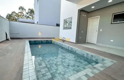 Casa luxuosa em arujá: 4 suítes, 6 banheiros, r$ 2,7m