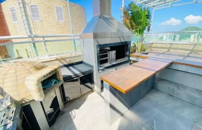 Cobertura com 8 dormitórios à venda, 400 m² por r$ 3.800.000,00 - enseada - guarujá/sp