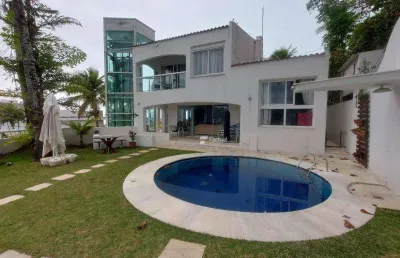 Casa com 5 dormitórios à venda, 411 m² por r$ 6.900.000,00 - península - guarujá/sp
