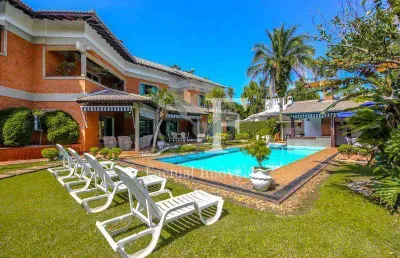 Casa com 7 dormitórios à venda, 2400 m² por r$ 6.800.000 - praia de pernambuco - guarujá golf club