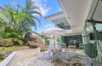Casa com 5 dormitórios à venda, 400 m² por r$ 3.500.000,00 - albamar - guarujá/sp