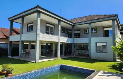 Casa com 5 dormitórios à venda, 480 m² por r$ 2.490.000,00 - pernambuco ii - guarujá/sp