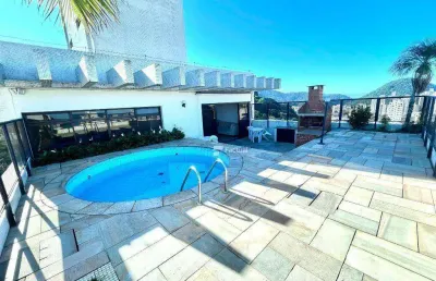 Cobertura com 4 dormitórios à venda, 330 m² por r$ 2.650.000,00 - pitangueiras - guarujá/sp