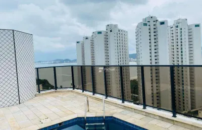 Cobertura com 4 dormitórios à venda, 260 m² por r$ 2.300.000,00 - enseada - guarujá/sp